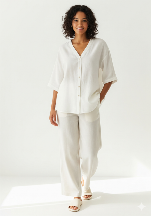 Alo Linen-Blend Shirt