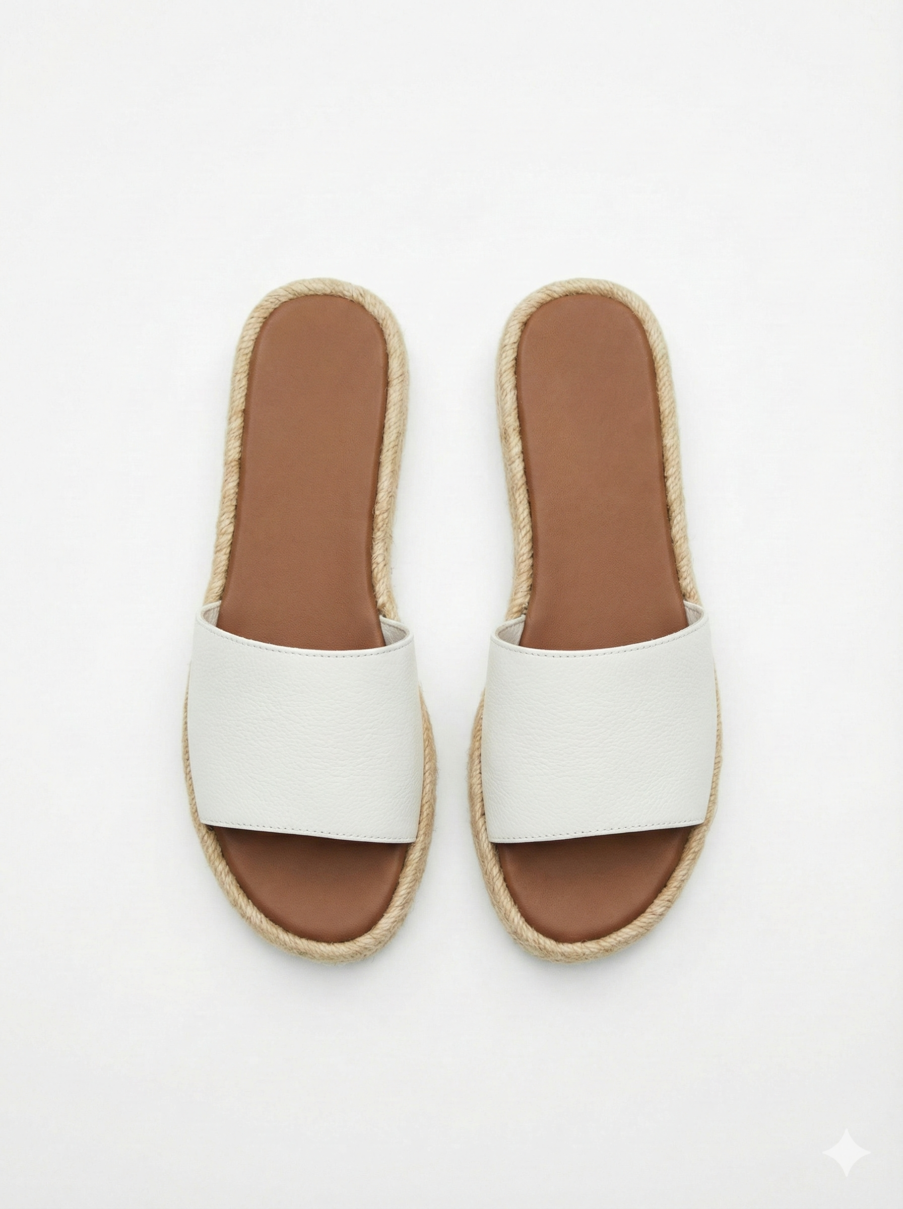 Capri Leather Espadrille Slides