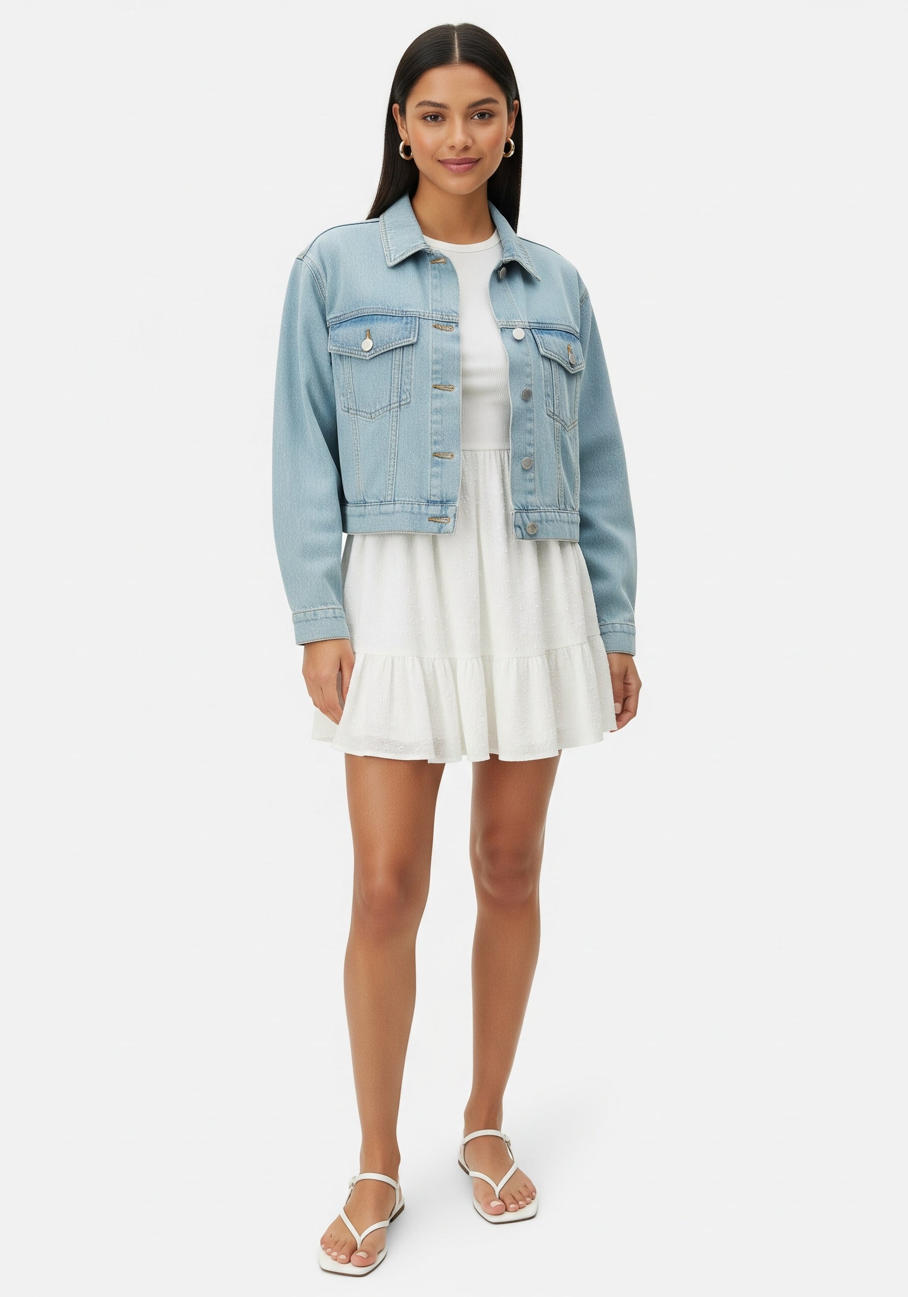 Lyra Cropped Denim Jacket