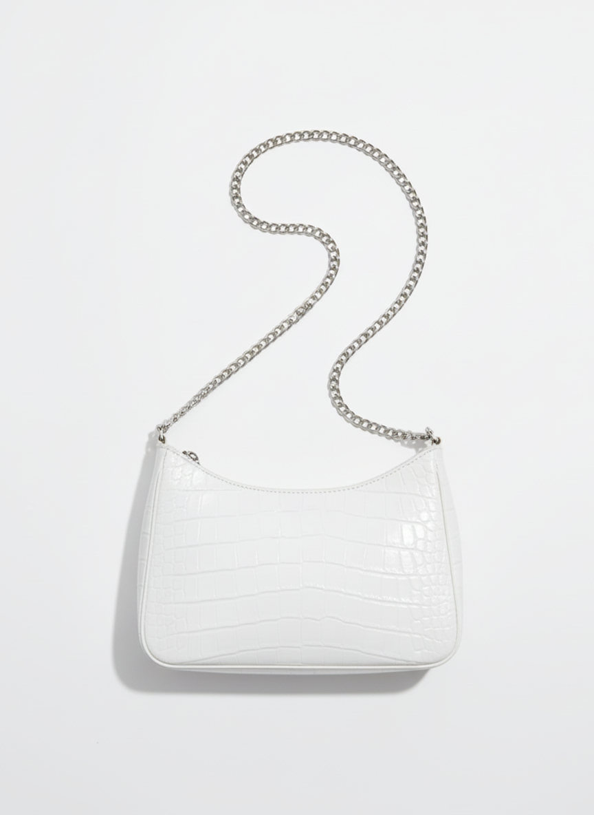 The Croc-Embossed Baguette