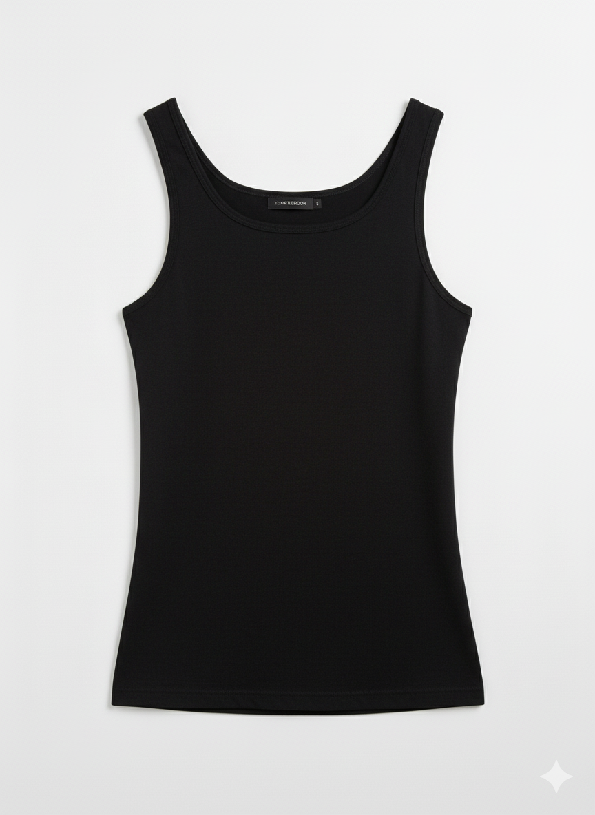 The Essential Scoop Vest - Black