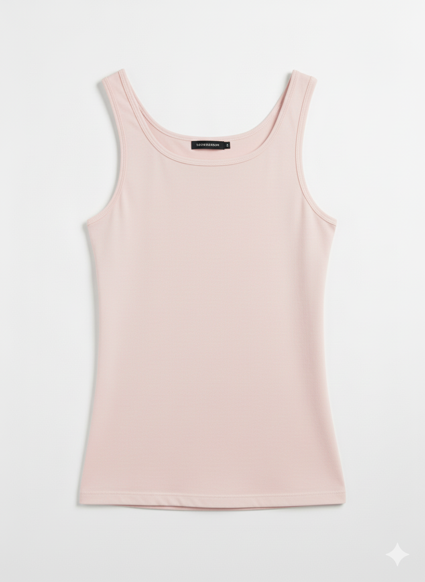 The Essential Scoop Vest - Blush Pink